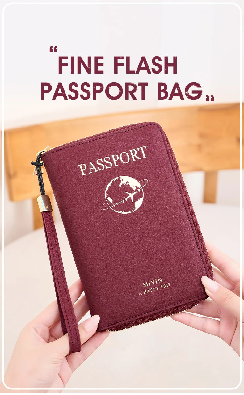 RFID Anti-Theft Zipped Passport Holder & Travel Organiser – Unisex