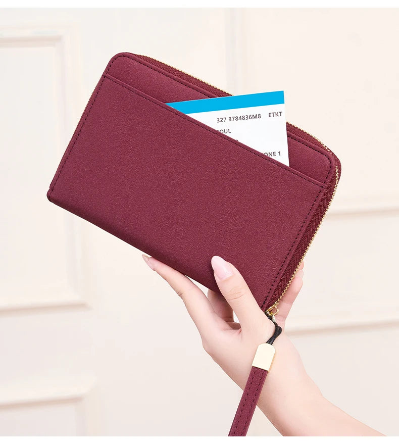 RFID Anti-Theft Zipped Passport Holder & Travel Organiser – Unisex