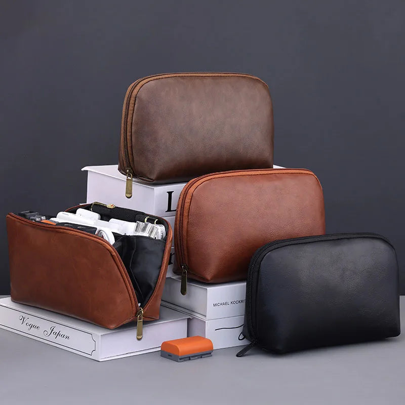 Northbound Tech Pouch — Large Leather Cable Organiser Bag