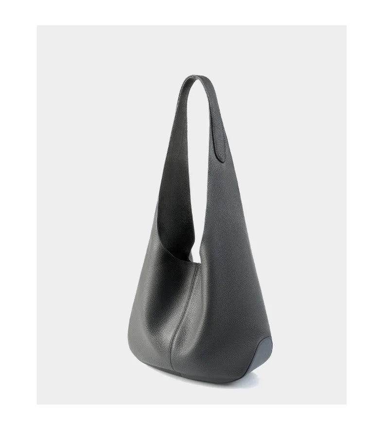 Women's Soft Leather Bucket Shoulder Bag