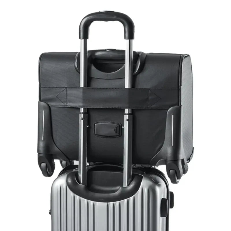 Business Trolley Suitcase — Waterproof 15.6" Laptop Luggage