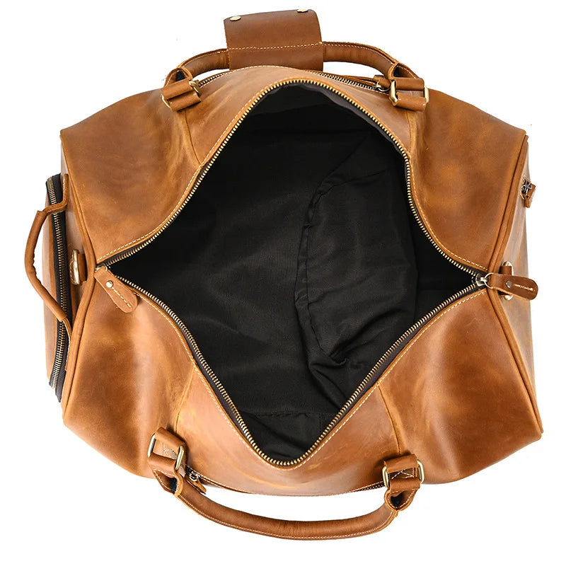 Men's Genuine Leather Duffle Bag