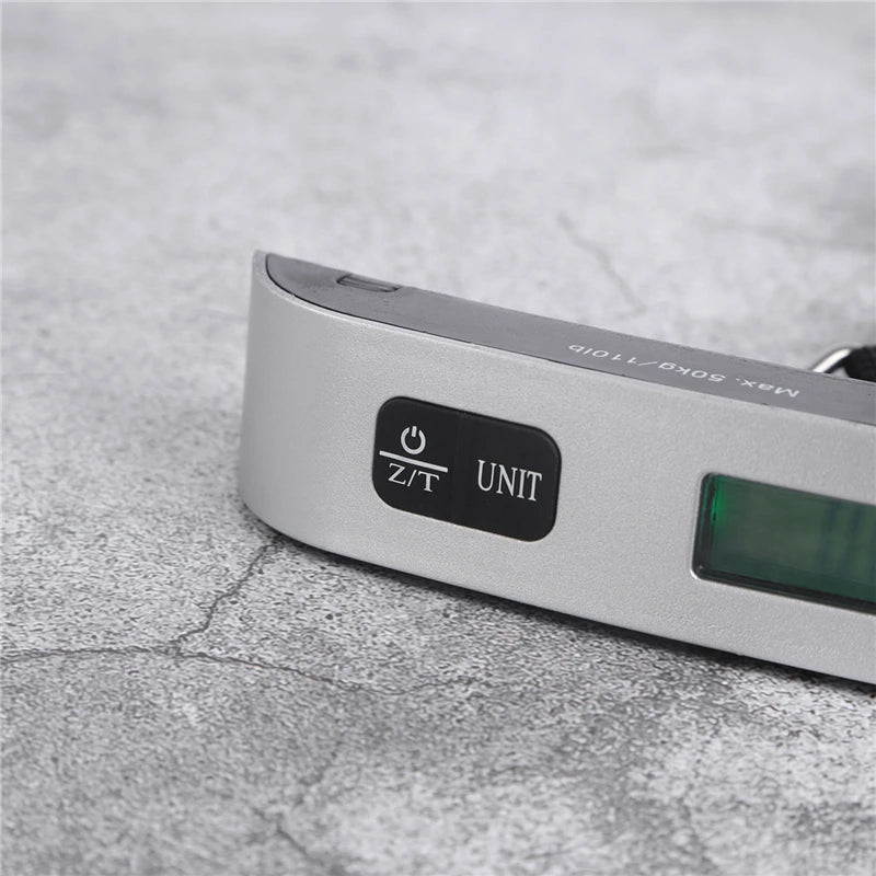 Portable Digital Luggage Scale — 110lb/50kg LCD Hanging Weigher