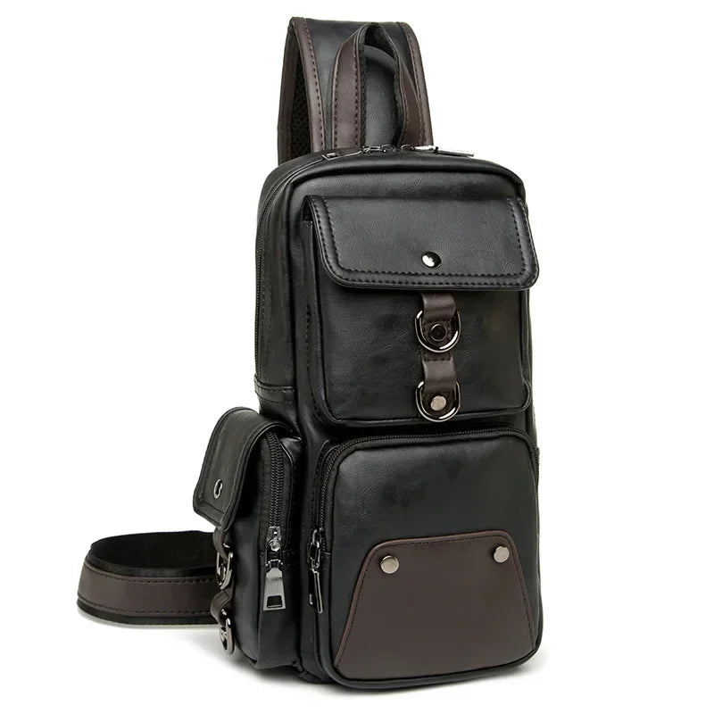 Northbound Waterproof Crossbody Bag — Lightweight PU Leather Shoulder Bag