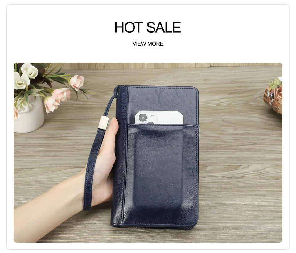 Leather Family Passport Clutch