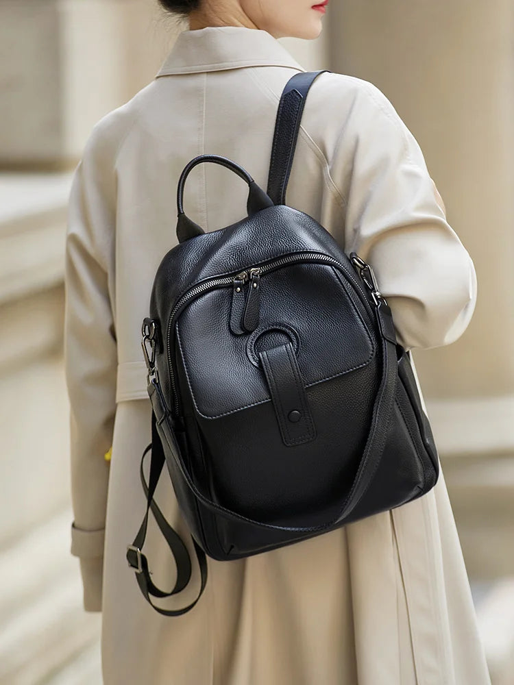 Women's Waterproof Leather Work Backpack