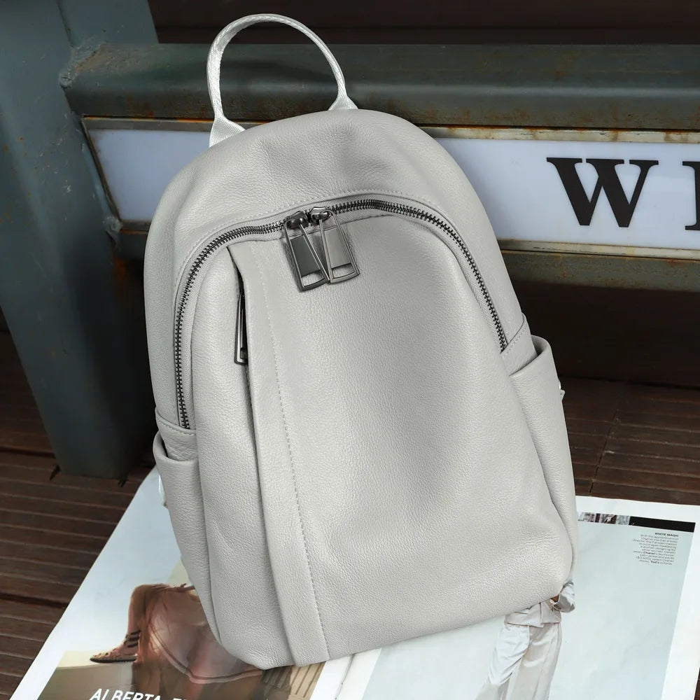 Women's Waterproof Leather Day Backpack
