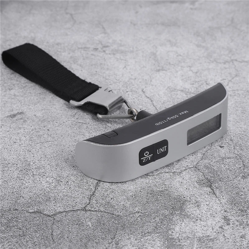 Portable Digital Luggage Scale — 110lb/50kg LCD Hanging Weigher