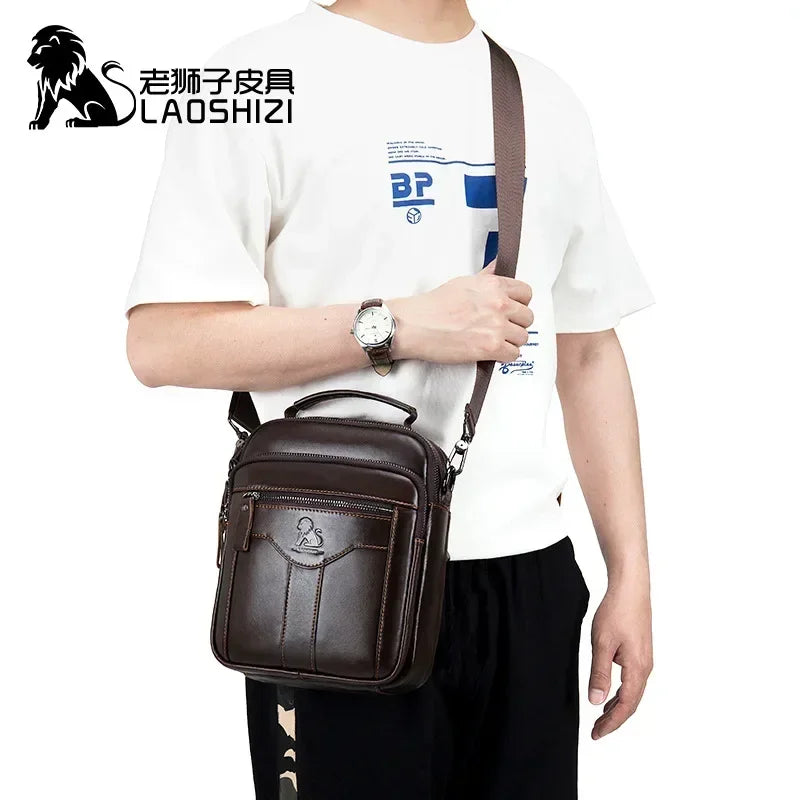 Genuine Leather Crossbody Messenger Bag – Luxury Satchel