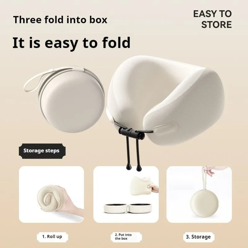 Memory Foam Travel Pillow — Soft Neck Cushion for Flights & Long Journeys