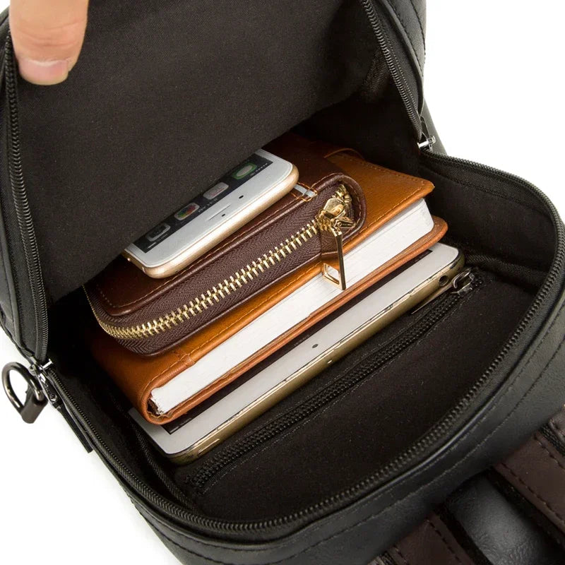 Northbound Waterproof Crossbody Bag — Lightweight PU Leather Shoulder Bag