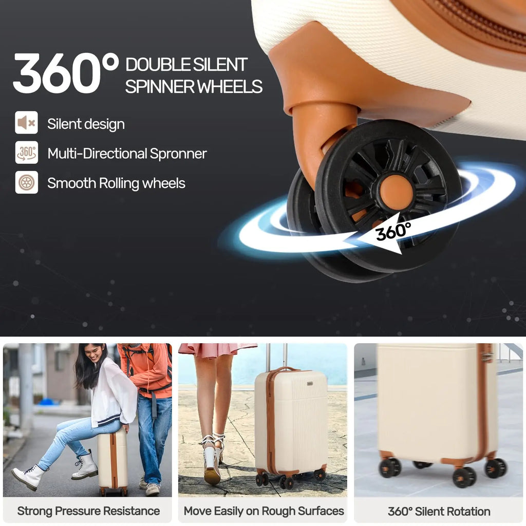Northbound 3-Piece Hard Shell Luggage Set — 21", 24" & 28" Suitcases