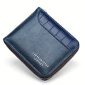 RFID Leather Men's Wallet — Zip Coin Pocket & Card Holder