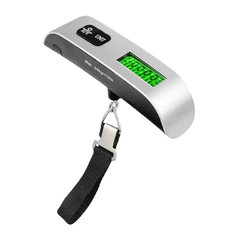 Portable Digital Luggage Scale — 110lb/50kg LCD Hanging Weigher