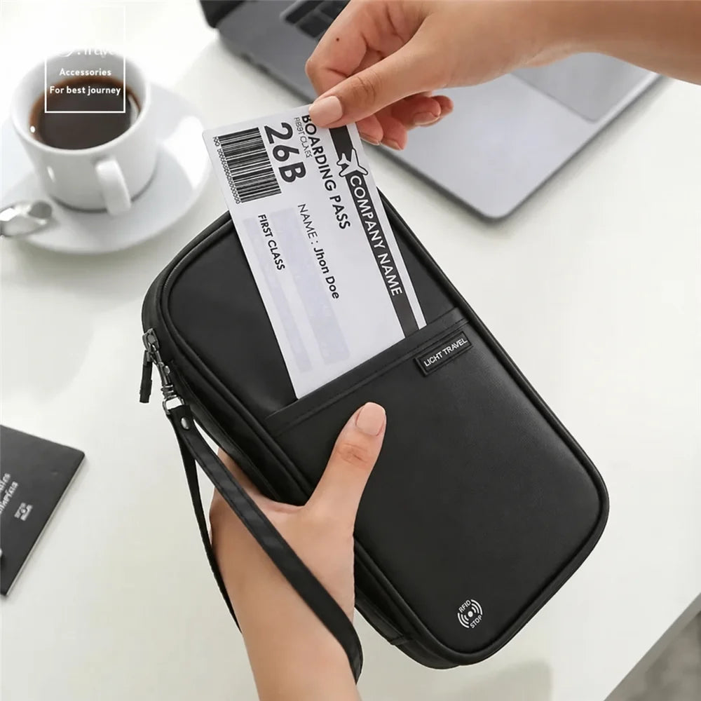 Family Travel Document Wallet – Waterproof Passport & Card Organiser