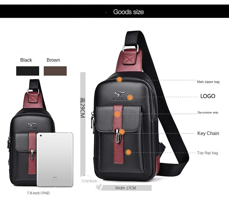 Northbound Waterproof Messenger Bag — PU Leather Laptop & Travel Bag