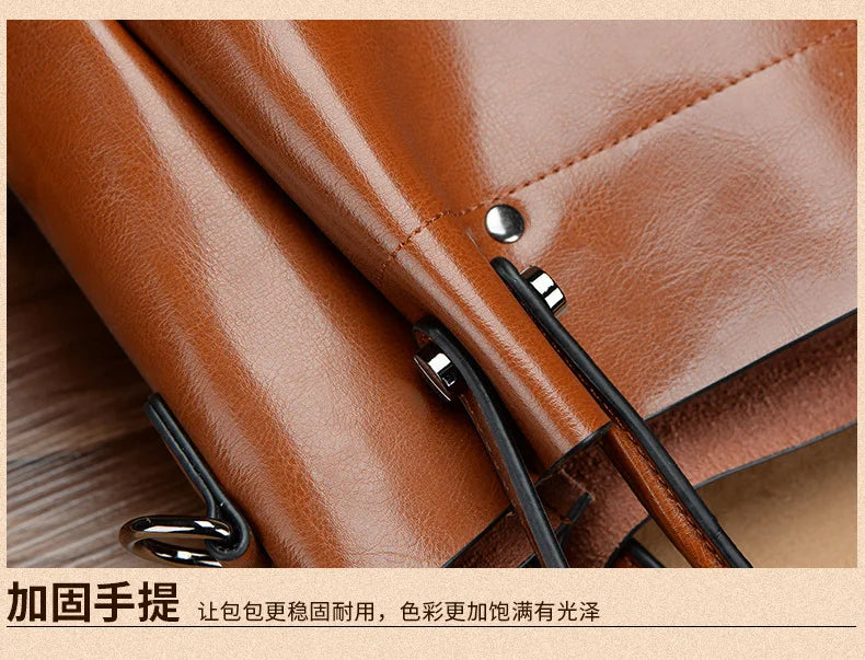 Women's Slouchy Waxed Leather Convertible Shoulder Bag