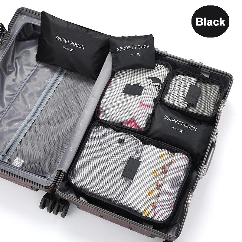 6-Piece Travel Packing Cubes Set – Portable Luggage Organiser for Suitcases