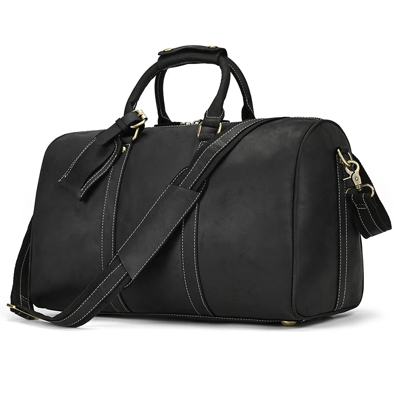 Men's Genuine Leather Duffle Bag