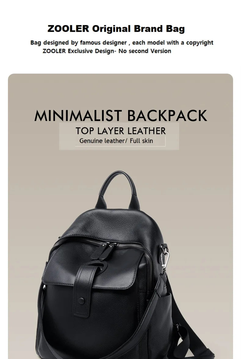 Women's Waterproof Leather Work Backpack