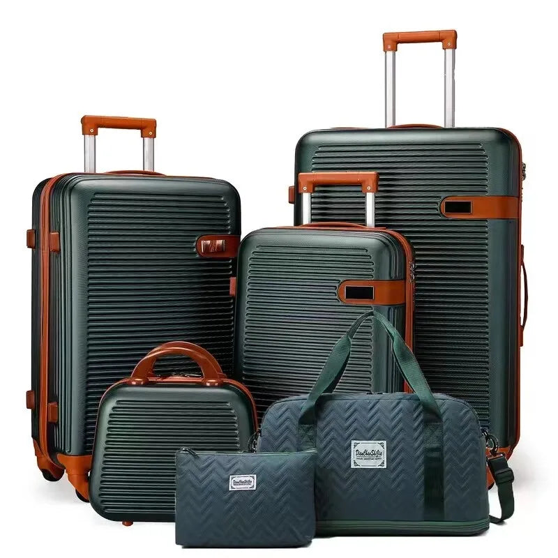 Northbound 6-Piece Luggage Set — TSA Suitcases with Vanity Case & Bags