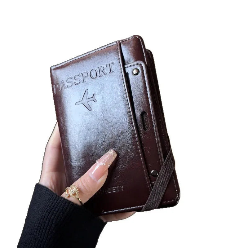 Leather Passport Cover & Travel Document Organiser – Card & Ticket Holder