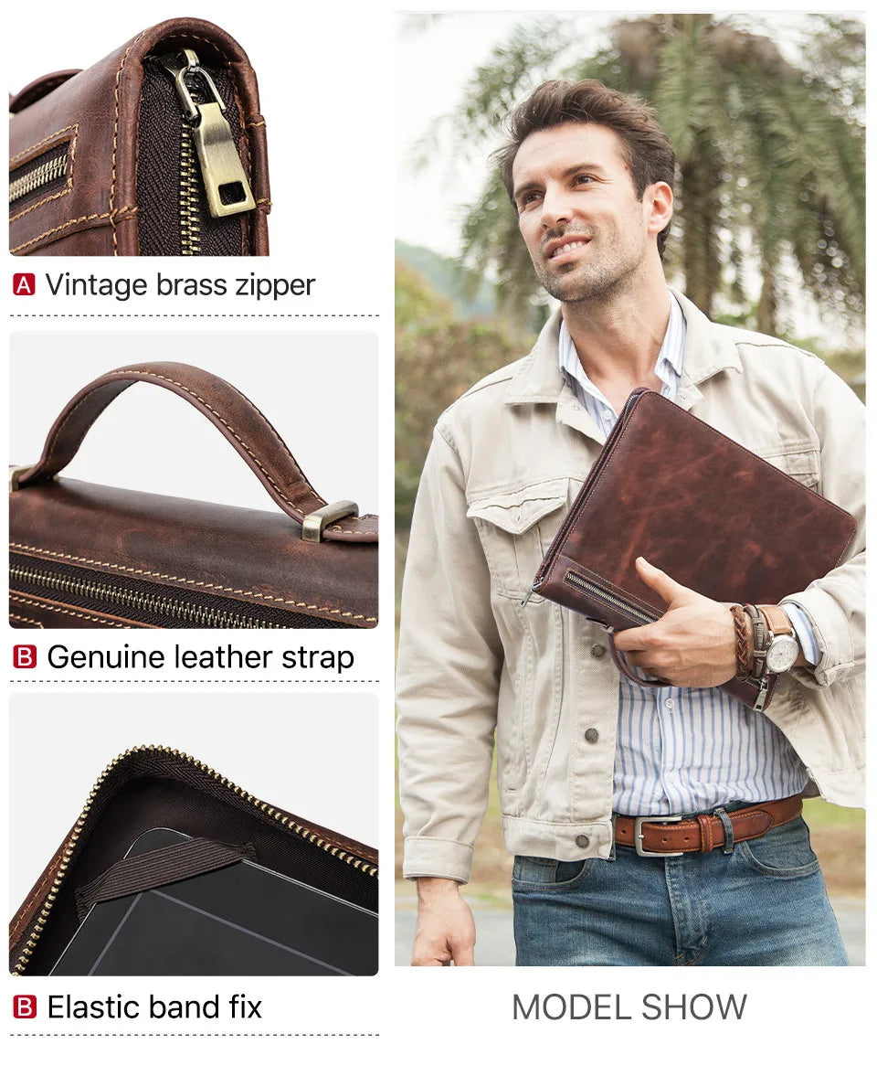 Northbound Leather Portfolio Briefcase — Document Organiser & Travel Folio