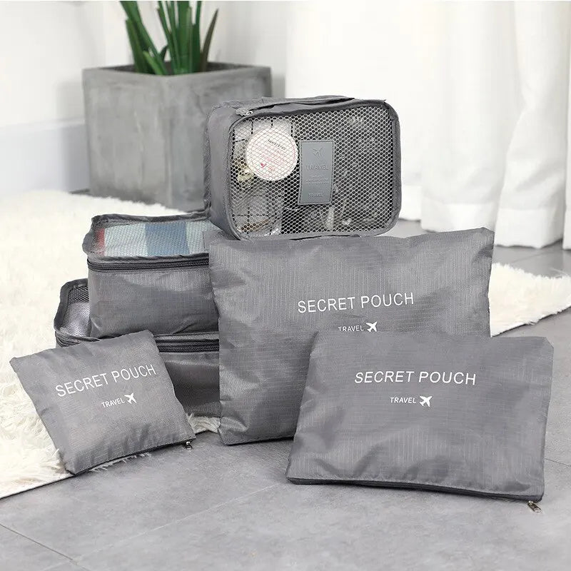 6-Piece Travel Packing Cubes Set – Portable Luggage Organiser for Suitcases