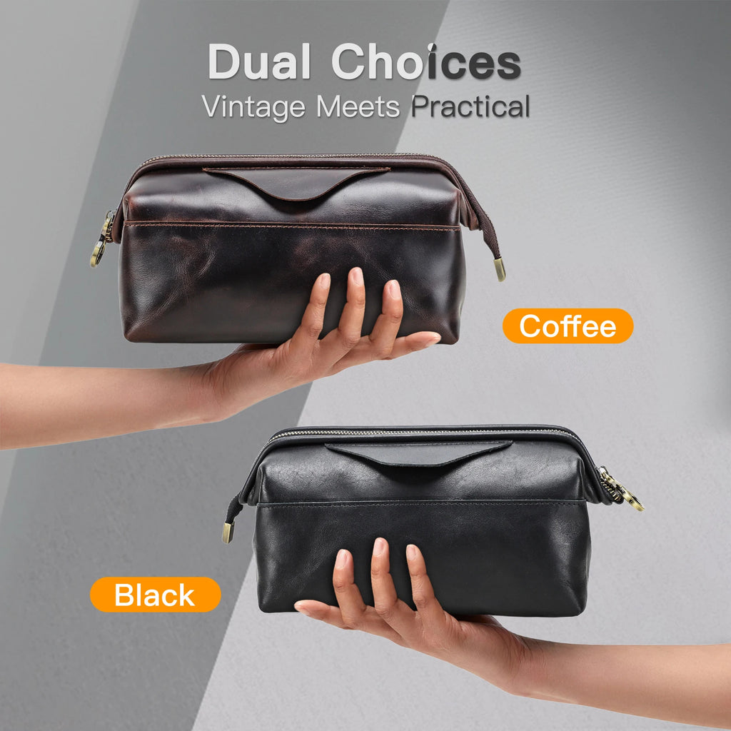Northbound Travel Tech Clutch — Genuine Leather Cable & Accessory Organiser