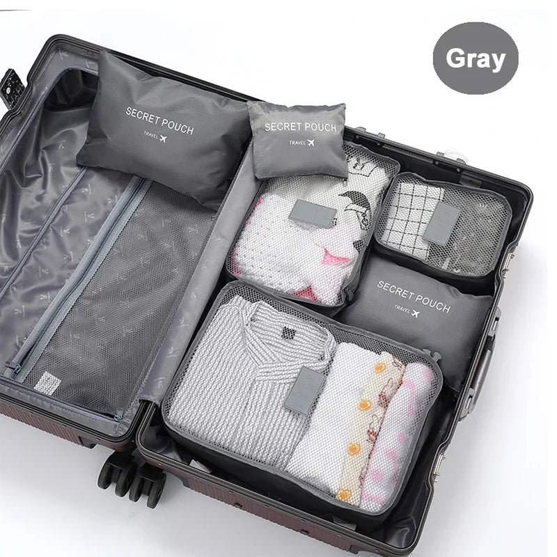 6-Piece Travel Packing Cubes Set – Portable Luggage Organiser for Suitcases