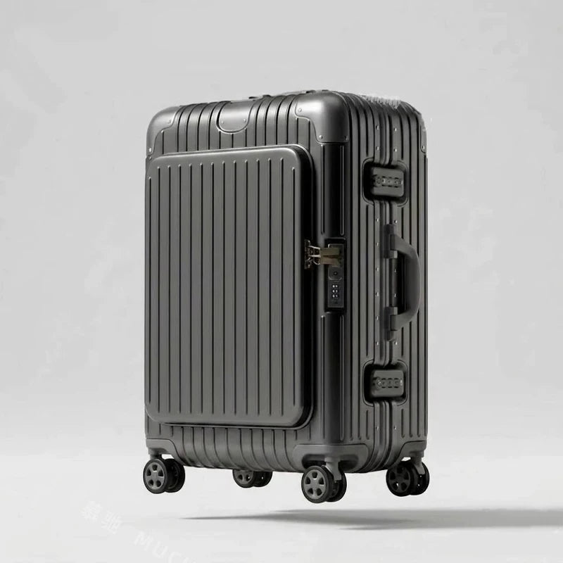 Carry-On Suitcase with Front Pocket — TSA Lock Rolling Luggage 20/24/28"