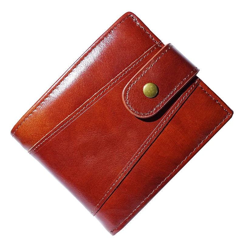 RFID Genuine Leather Men's Wallet — Slim Bifold Card Holder