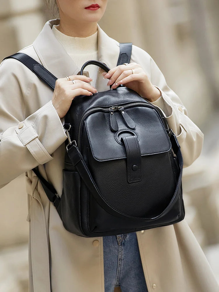 Women's Waterproof Leather Work Backpack