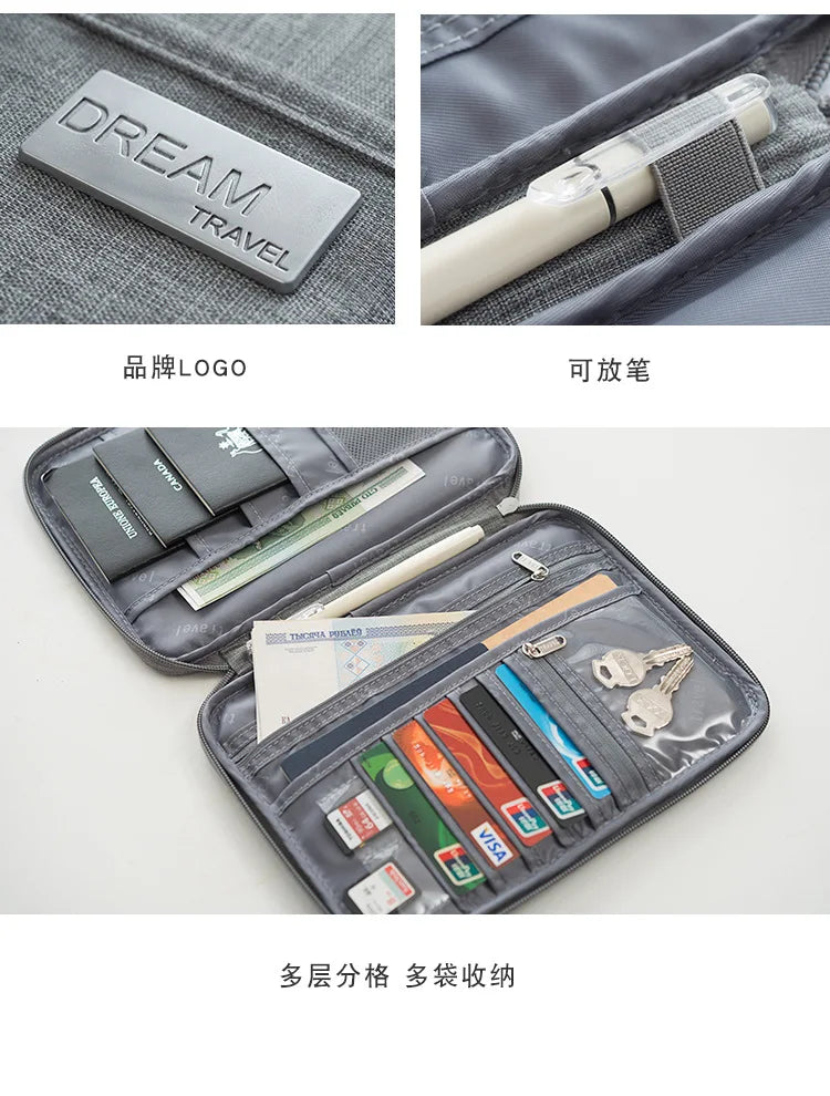 Family Passport Wallet & Multi-Functional Travel Document Organiser