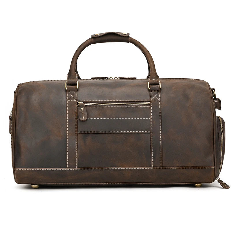 Men's Genuine Leather Duffle Bag