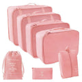 7-Piece Transparent Compression Packing Cubes – Luggage Organiser Set