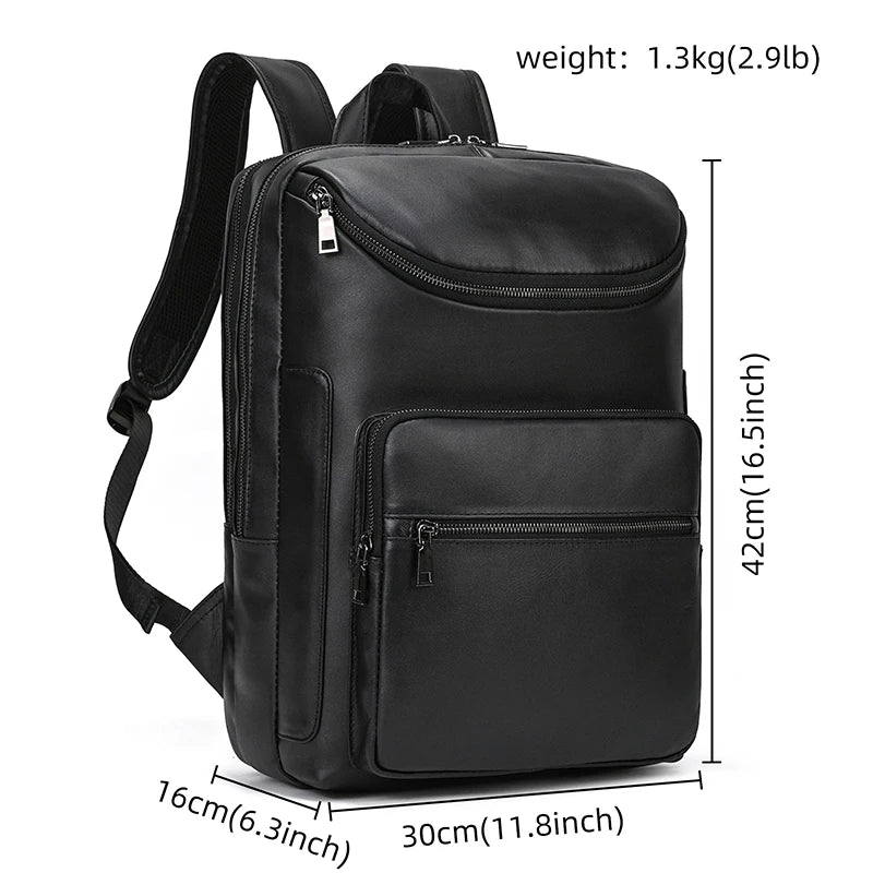 Unisex Vintage Crazy Horse Leather Backpack