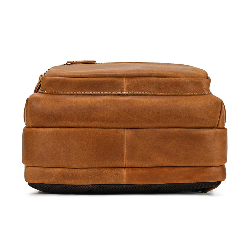 Unisex Vintage Crazy Horse Leather Backpack