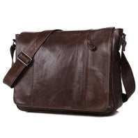 Canvas & Leather Messenger Bag