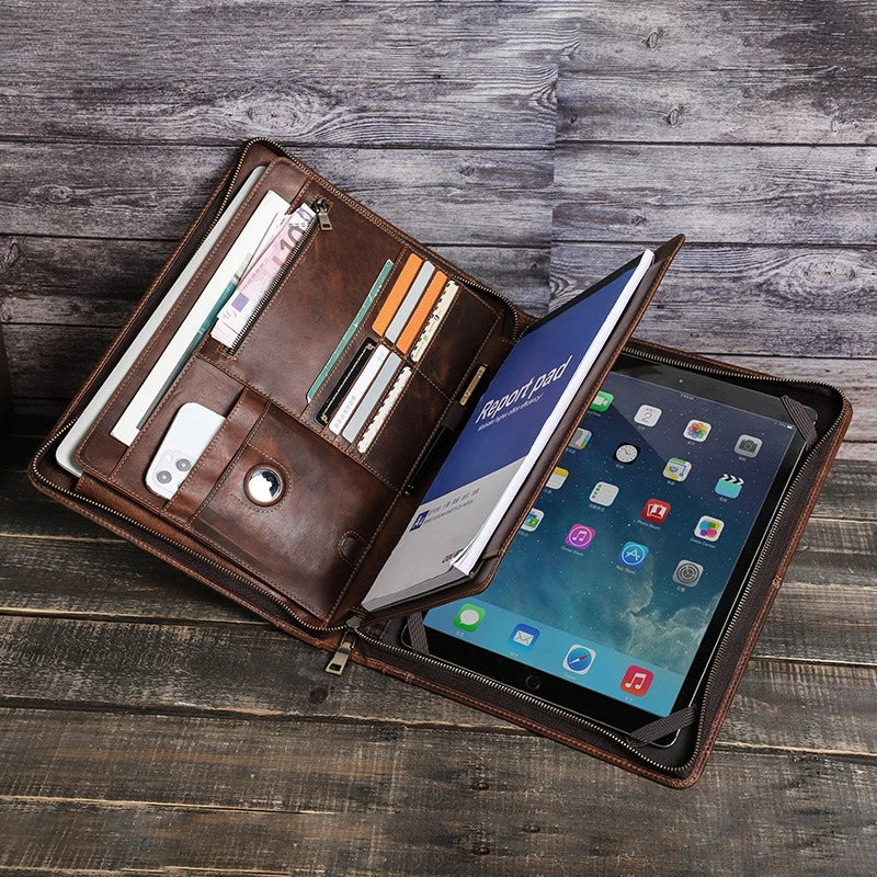 Northbound Leather Portfolio Briefcase — Document Organiser & Travel Folio