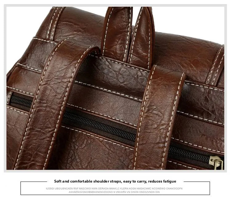 Retro Casual Travel Backpack — Waterproof Foldable Polyester Rucksack