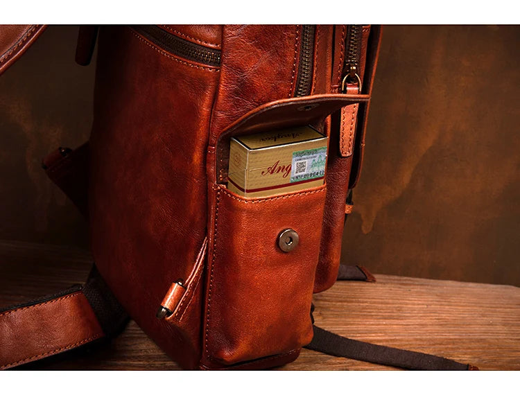 Men's Handmade Leather Chest Bag — Top-Grain Cowhide Sling