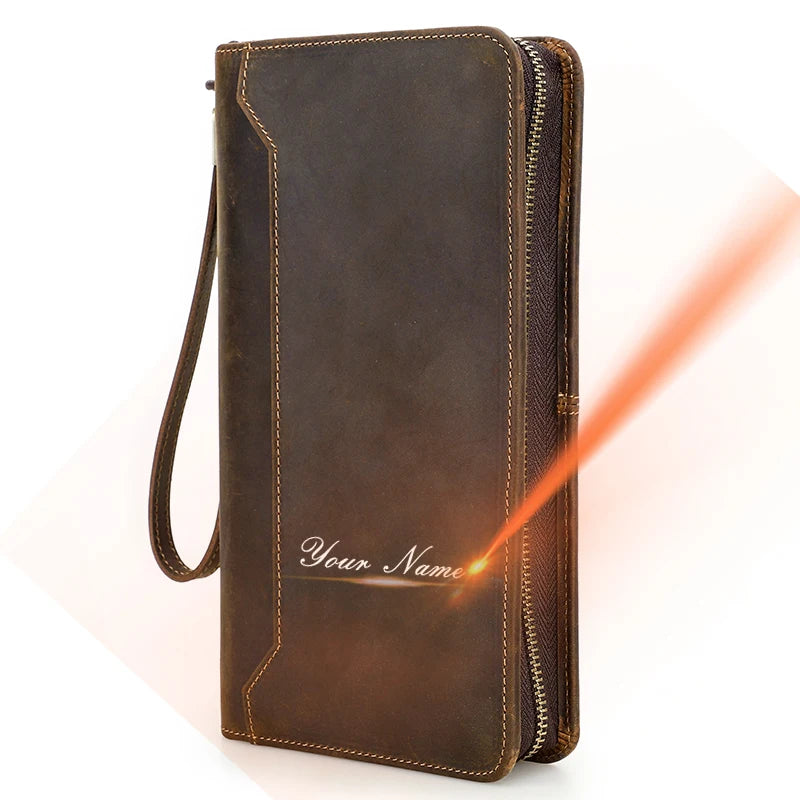 Leather Family Passport Wallet with AirTag Slot