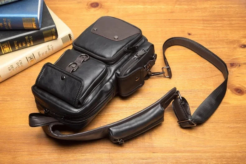 Northbound Waterproof Crossbody Bag — Lightweight PU Leather Shoulder Bag