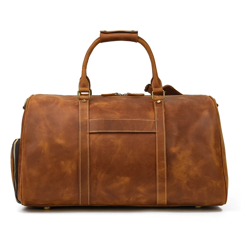 Men's Genuine Leather Duffle Bag