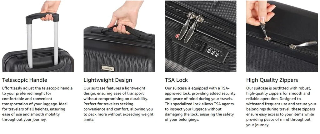 Northbound 3-Piece Hard Shell Luggage Set — 21", 24" & 28" Suitcases