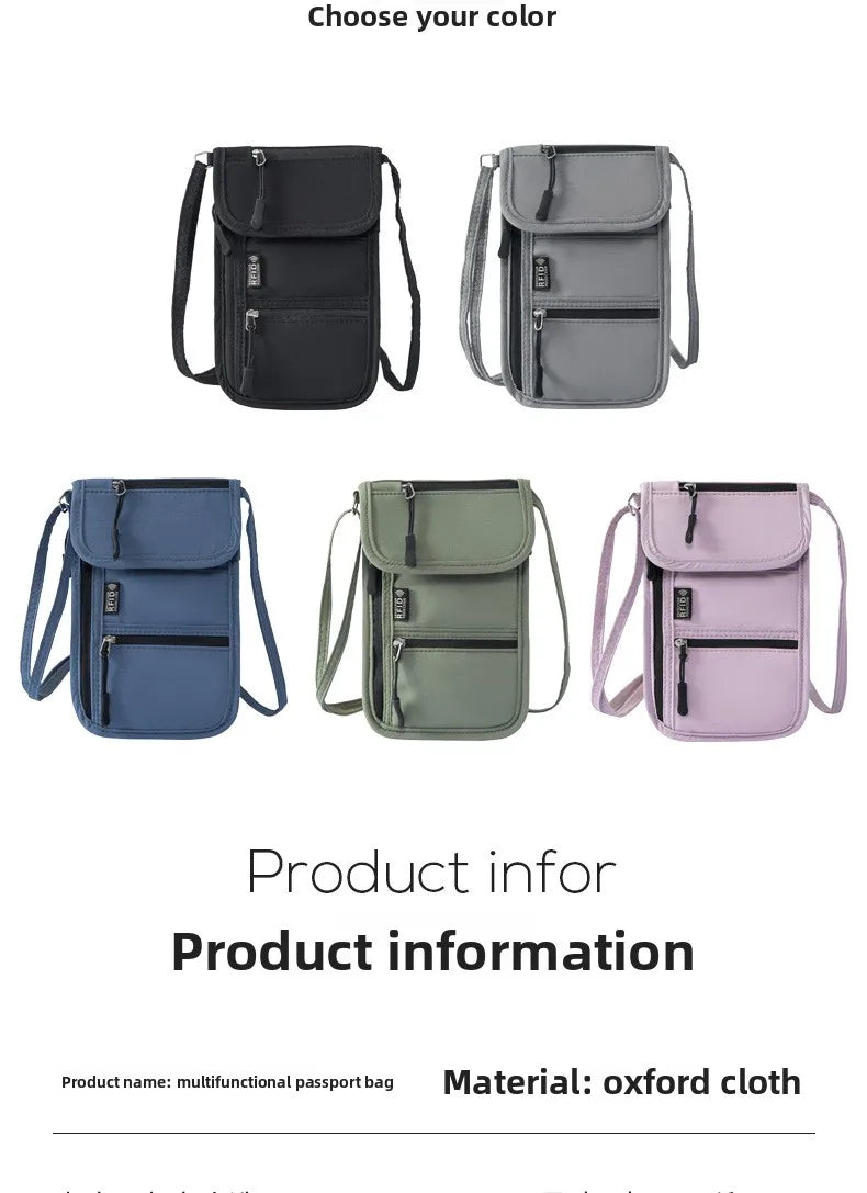 Portable Passport & ID Card Holder with Lanyard – Travel Crossbody Organiser