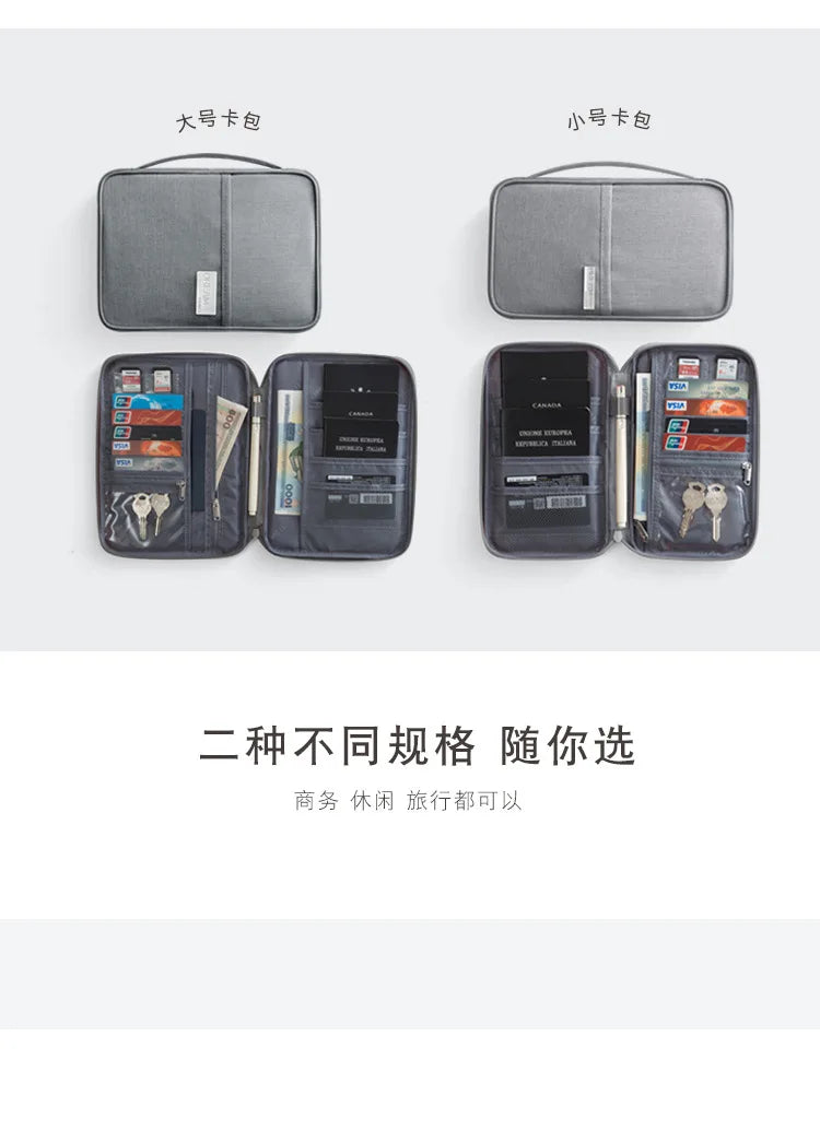 Family Passport Wallet & Multi-Functional Travel Document Organiser