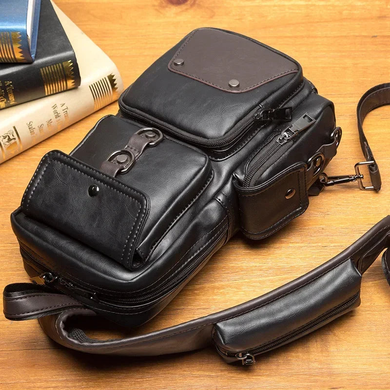 Northbound Waterproof Crossbody Bag — Lightweight PU Leather Shoulder Bag
