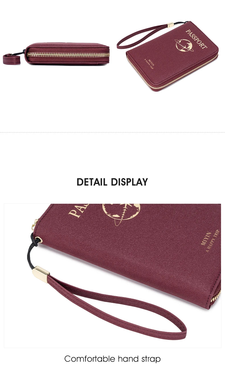 RFID Anti-Theft Zipped Passport Holder & Travel Organiser – Unisex